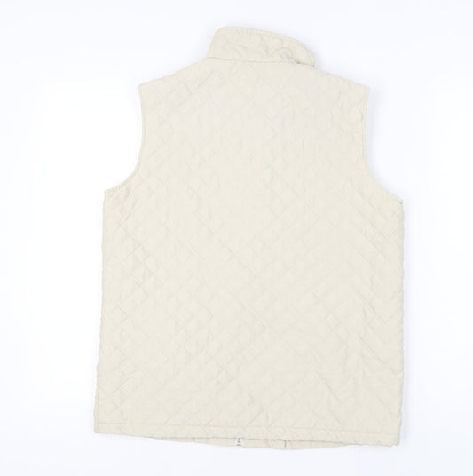Katrin Women's Beige Quilted Waistcoat Size 12