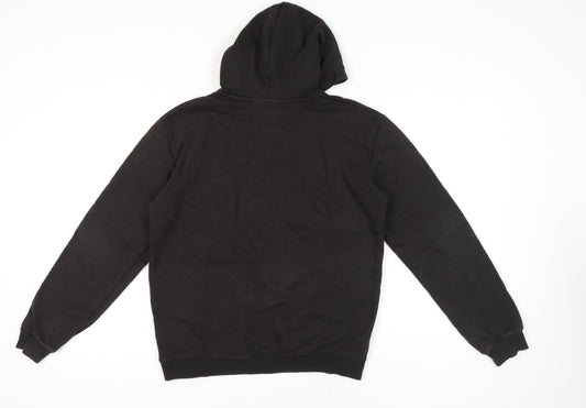 H&M Boys Black Pullover Hoodie Basketball Graphic 14 Plus