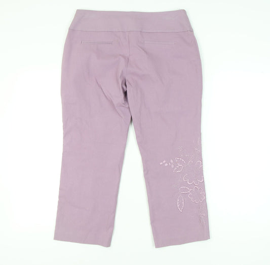 Spirit London Women's Purple Cropped Trousers Size 12