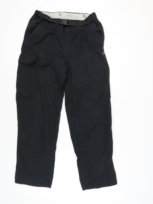 Craghoppers Men’s Black Cargo Trousers, Size S