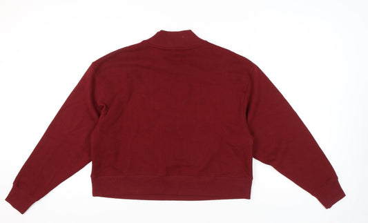 Marks and Spencer Women's Red Sweatshirt, Size 16, Mock Neck