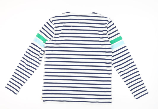 Boden Women's Blue Striped Long Sleeve T-Shirt, M