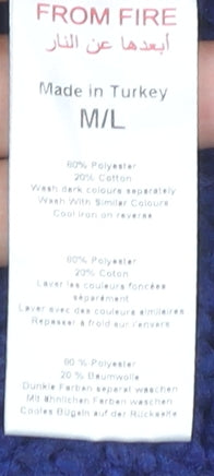 Brand and care label for Boohoo Women's Blue M Roll Neck jumper