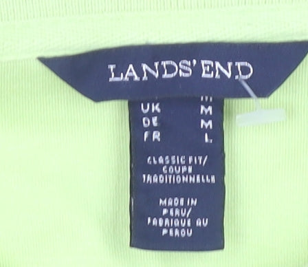 Lands' End Women's Green Polo Shirt M Classic Fit