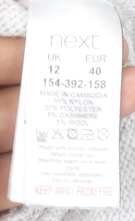 Close-up detail of Next Women's Grey V-Neck Long Sleeve Jumper 12