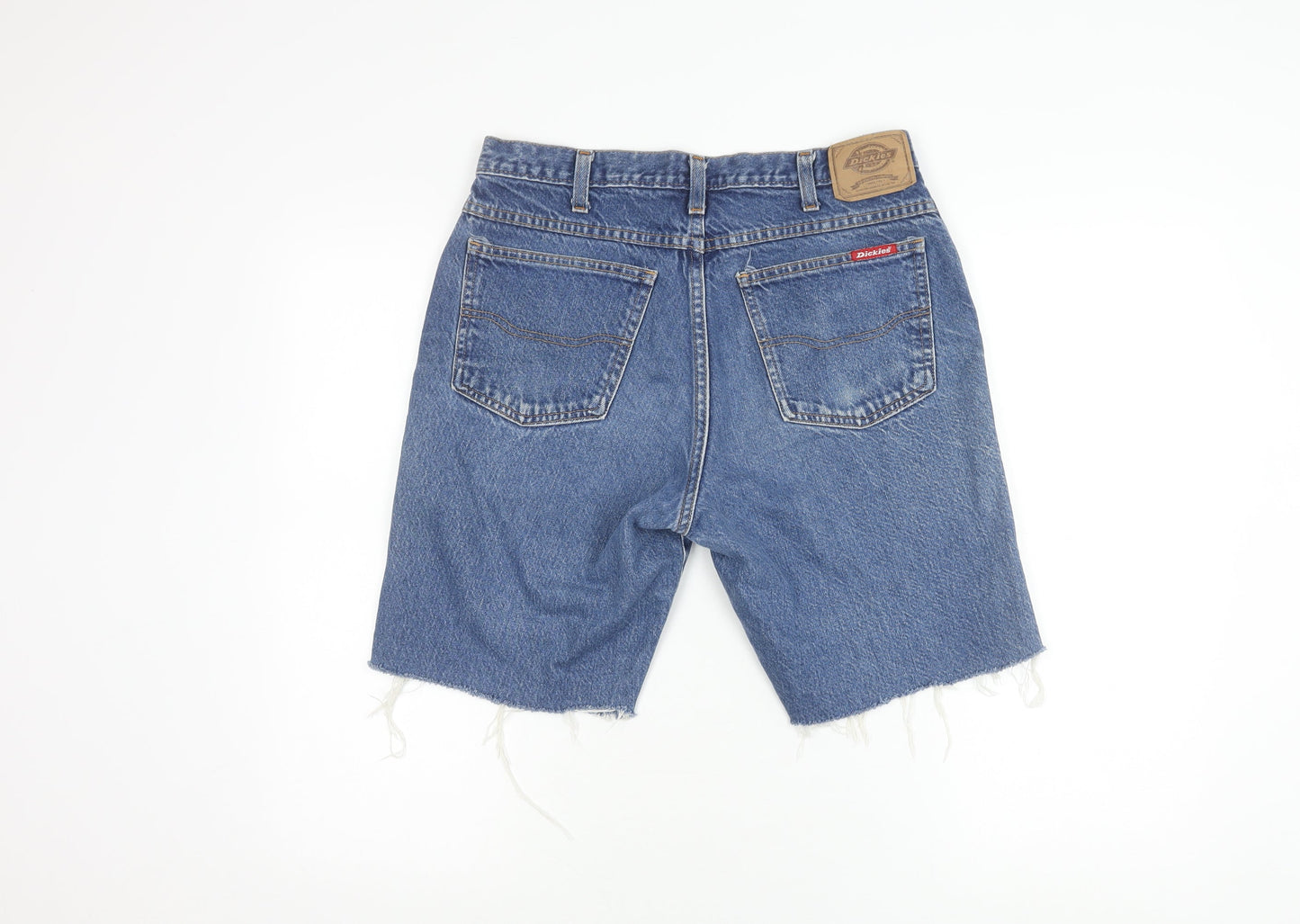 Dickies Blue Denim Cut-Off Shorts, Unisex, Relaxed 32in