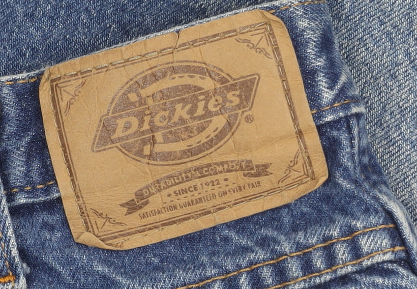 Dickies Blue Denim Cut-Off Shorts, Unisex, Relaxed 32in