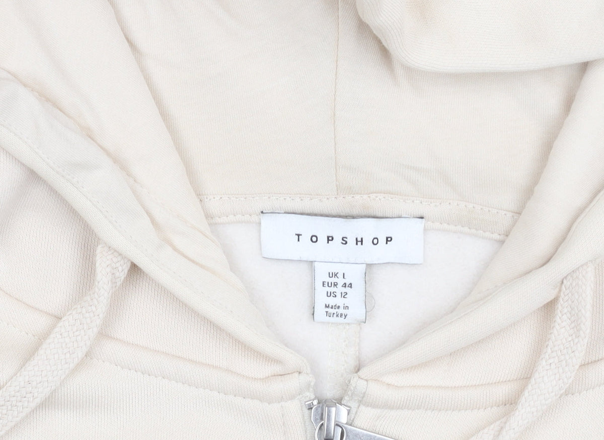 Additional view of Topshop Women’s Beige Hooded Jacket, size L, Casual