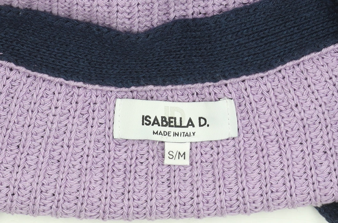 Brand and care label for Isabella D. Women's Multicoloured Cardigan S V-Neck