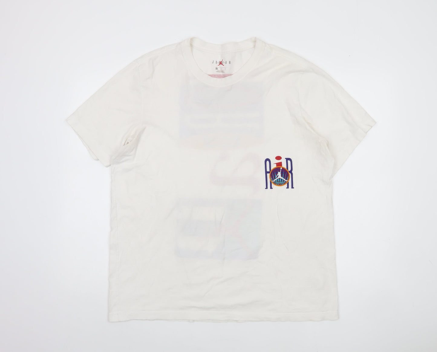 Jordan Men's White Large Graphic Print T-Shirt