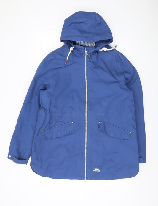 Trespass Women's Blue Rain Coat Size L
