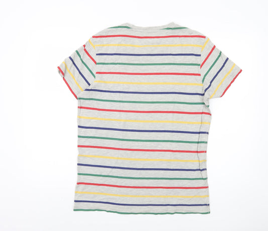 Tommy Jeans Men's Multicoloured Striped T-Shirt M