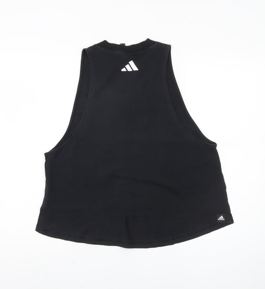 Adidas Women's Black Tank Top Medium Crew Neck