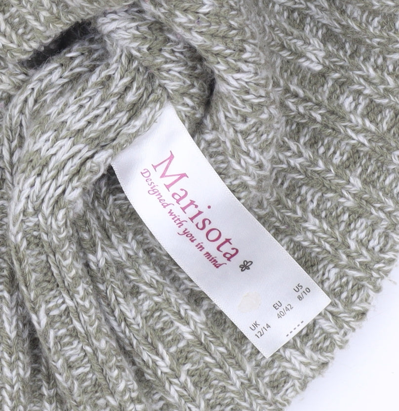 Brand and care label for Marisota Women’s Ivory jumper, size UK 12