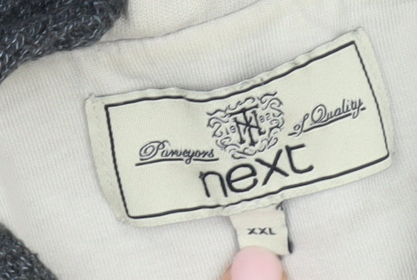 Close-up detail of Next Men's Grey Wool jumper XL