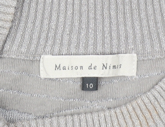 Brand and care label for Maison de Nimis Women's Silver jumper -, size 10