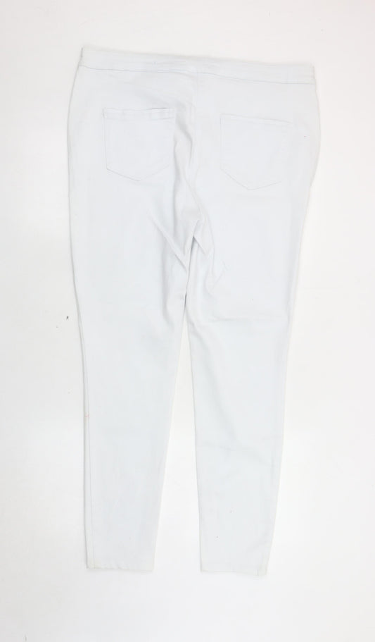 Premium Denim Collection Women's White Skinny Jeans, Size 20, Stretch Denim