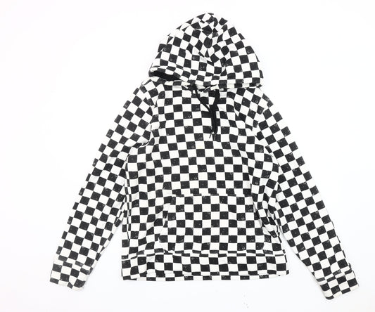 Hollister Men's Black Check Pullover Hoodie, L, Classic Style