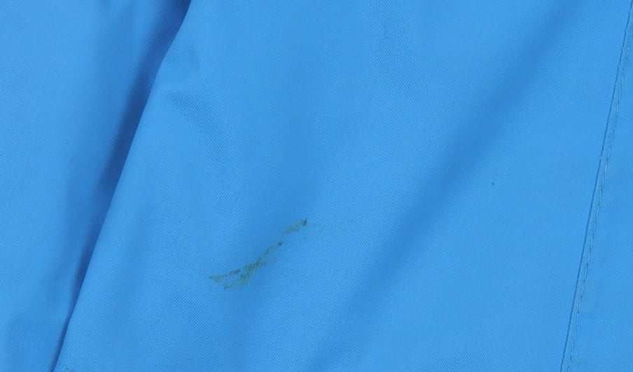 Jack Wolfskin Women's Blue Hooded Rain Coat Size 16