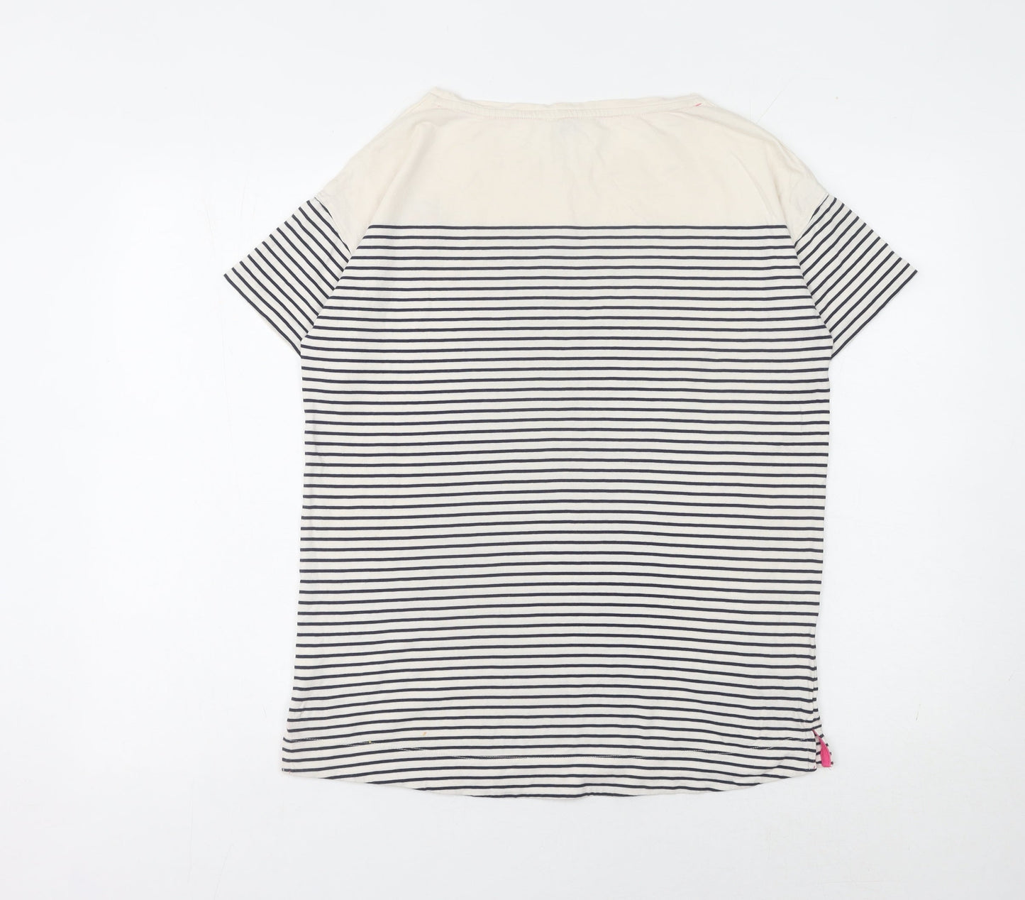 Joules Women's Beige Striped T-Shirt Size 10