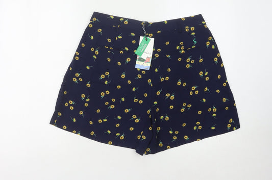 Joules Women’s Blue Floral Shorts, Size 12, Casual Summer Wear