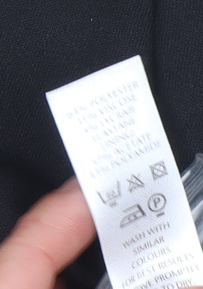 Brand and care label for BHS Women’s Black Blazer, size UK 14, Classic Fit
