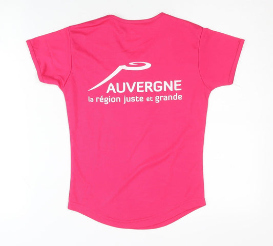 New Balance Women's Pink V-Neck Activewear Top S