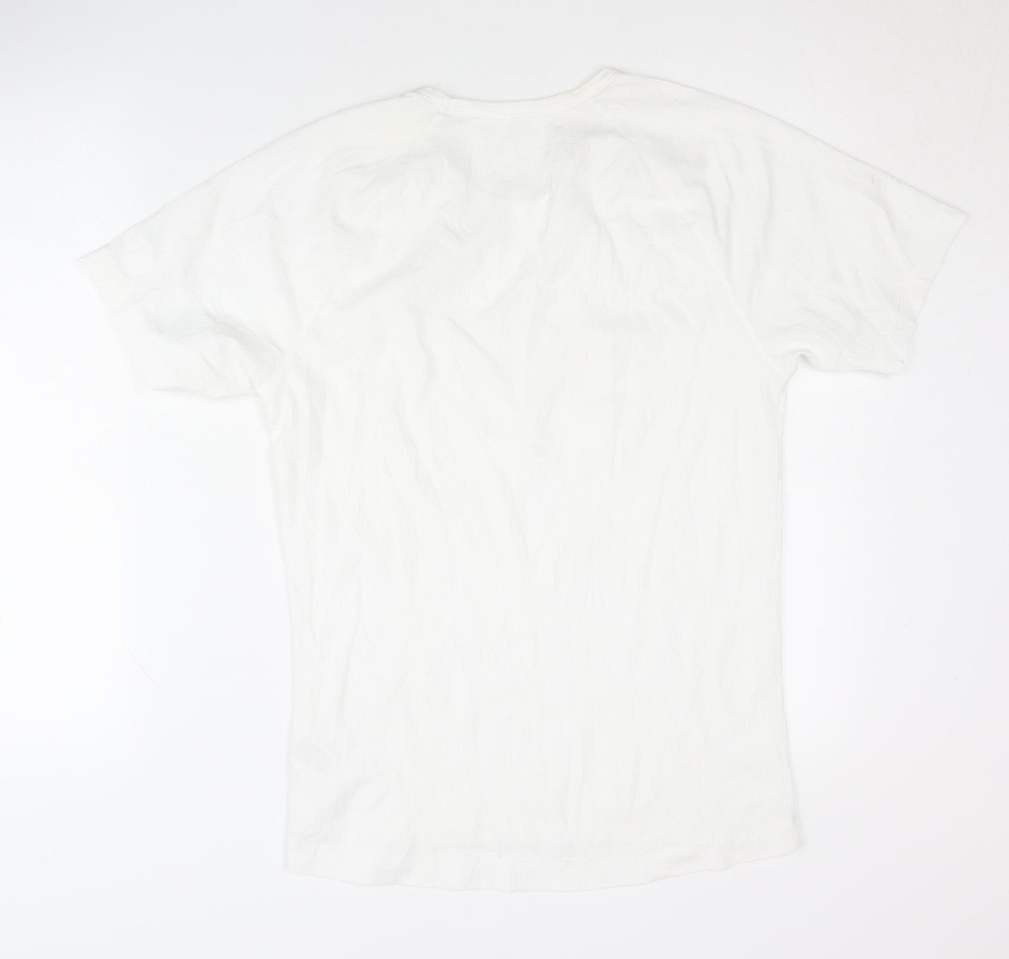 Odlo Men's White T-Shirt, M, Solid, Machine Washable