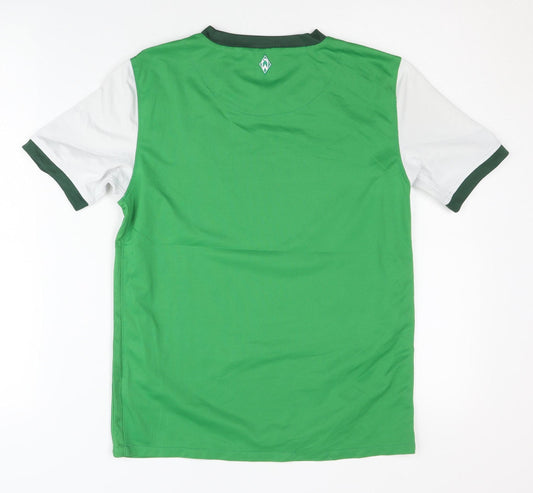 Nike Boys Green Football Jersey L Short Sleeve