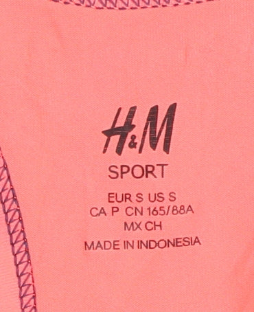 Brand and care label for H&M Women's Pink Racerback Tank Top -, size 8