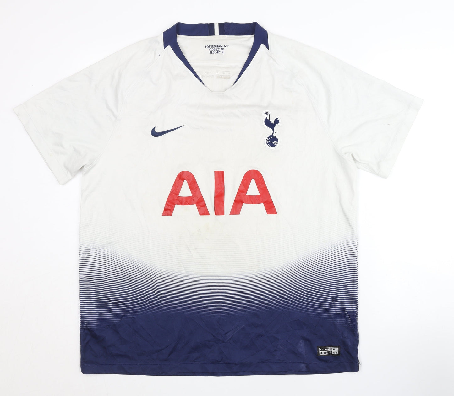 Nike Adult White XL Tottenham Home Football Shirt