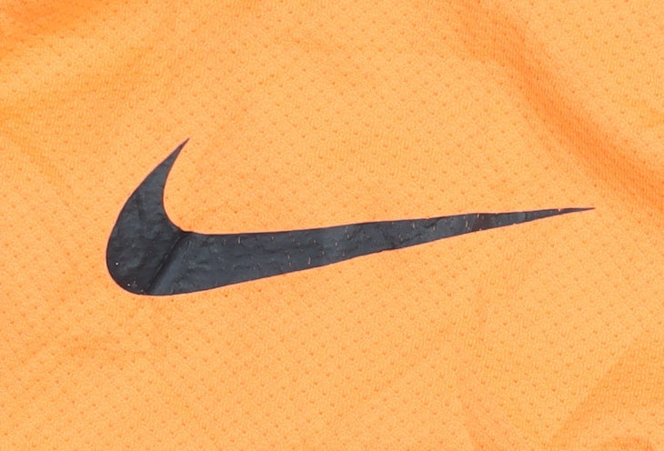 Nike Men's Orange Mesh T-Shirt, Size S, Sports Activewear
