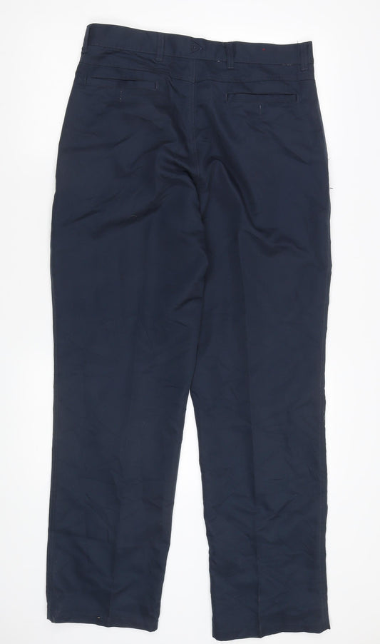 Dunlop Men's Blue Trousers, Size 34, Straight Leg