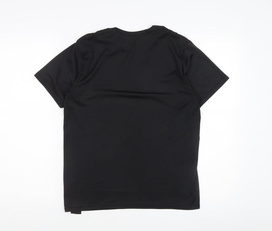 Decathlon Men's Black Basic Gym T-Shirt, Size S