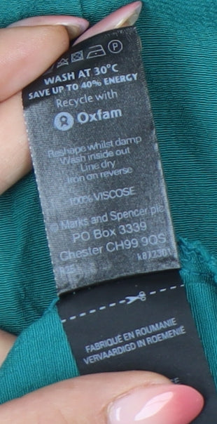 Marks and Spencer Green Asymmetric Dress, Size 14