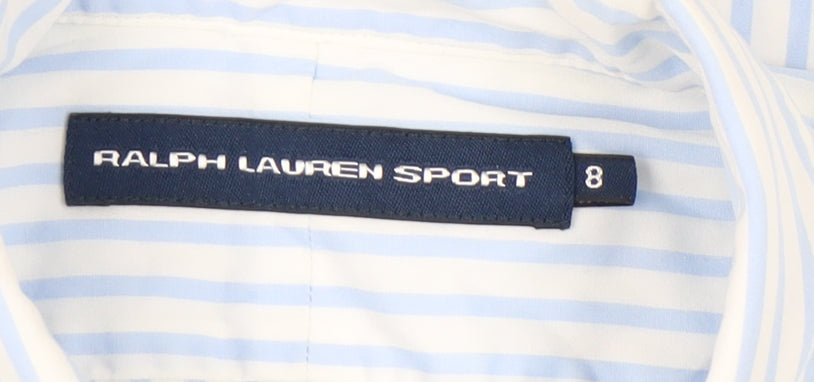 Ralph Lauren Women's Blue Stripe Button-Up Shirt