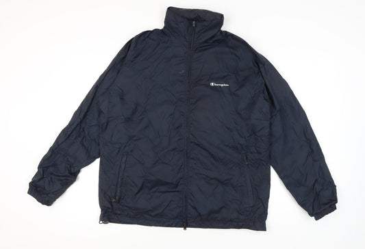 Champion Men's XL Blue Hooded Jacket - Casual Sportswear