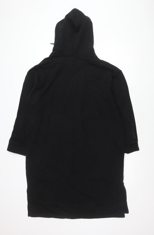 Women's Black Hoodie, Long Sleeve, Size 10, S, Drawstring