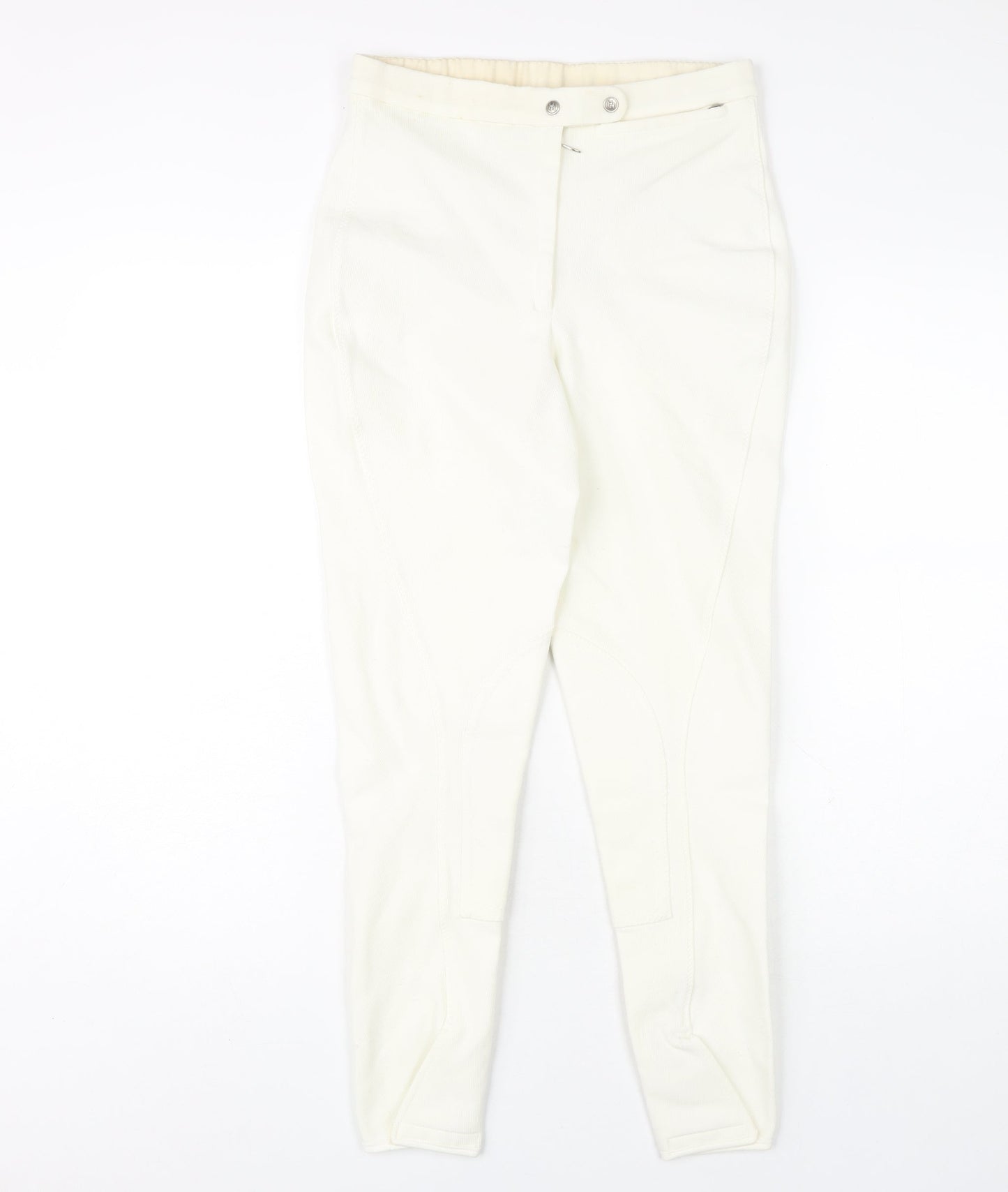 Harry Hall Women's White Leggings, Size 4, Skinny Fit