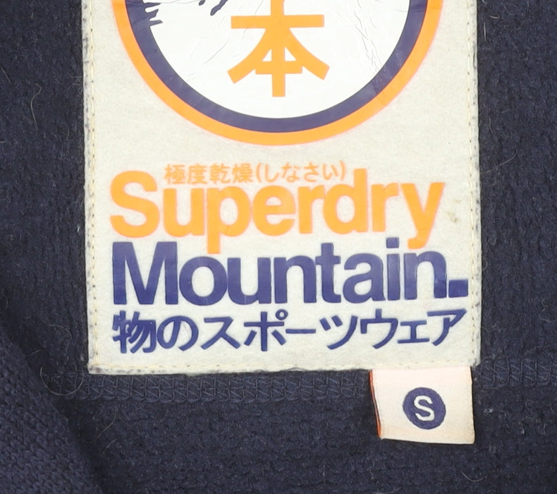 Superdry Men's Blue Full Zip Hoodie, Size S