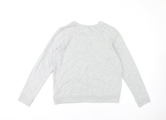 Womens UK M Regular Calvin Klein Grey Pullover Sweatshirt