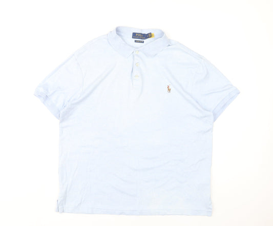 Polo Ralph Lauren Men's Blue Slim Fit Polo, Size L