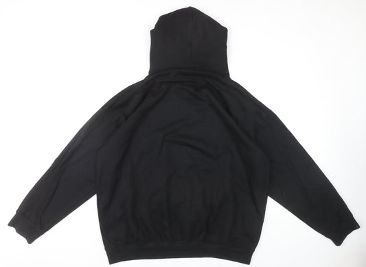 boohooMAN Men's Black Pullover Hoodie M