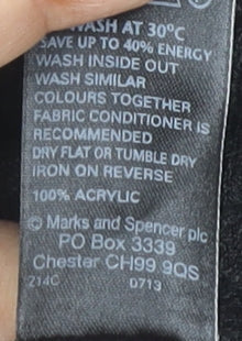 Brand and care label for Marks & Spencer Women's Grey Open Front Cardigan, size 12