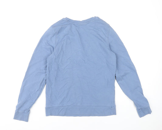 Marks and Spencer Women's Blue Cotton Sweatshirt