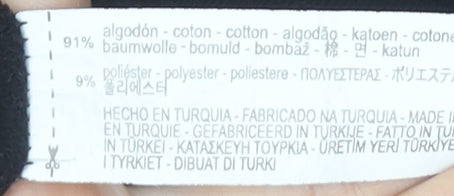 Brand and care label for Zara Women's Black Jogger Trousers, size 28