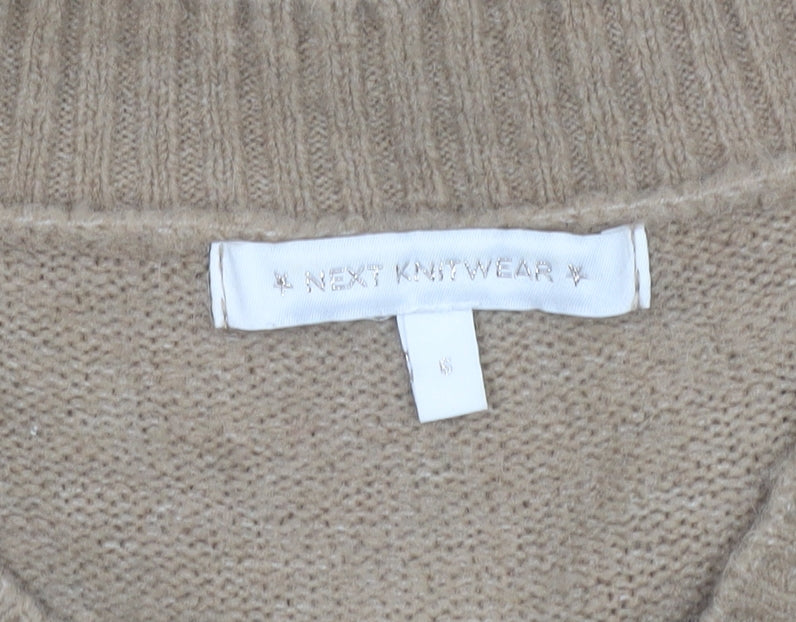 Brand and care label for Next Women's Beige Tunic Jumper -, size 6