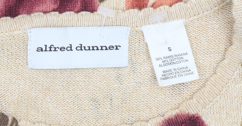 Close-up detail of Alfred Dunner Women’s Beige Floral jumper S