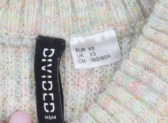 Brand and care label for H&M Women's Multicoloured XS jumper