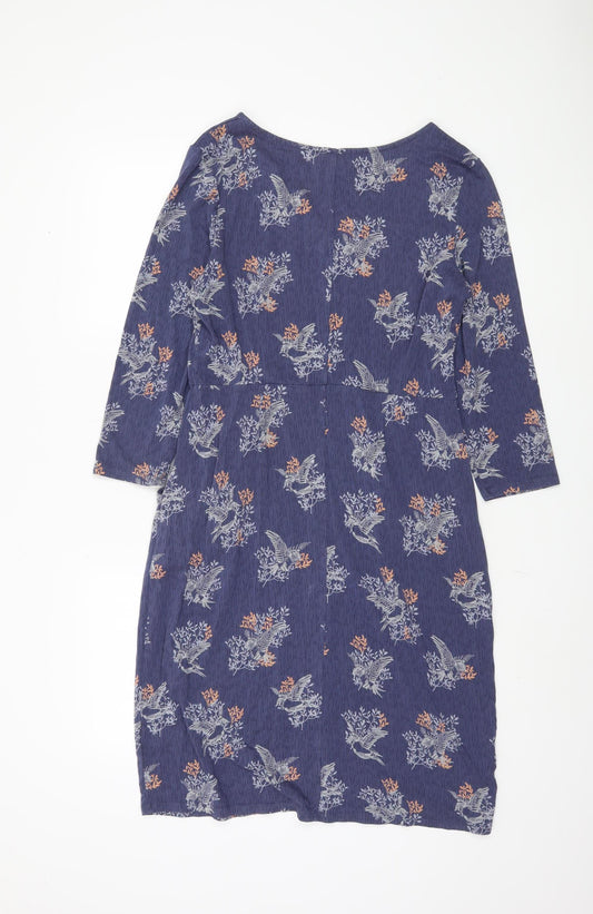White Stuff Women's Blue Floral Dress Size 12